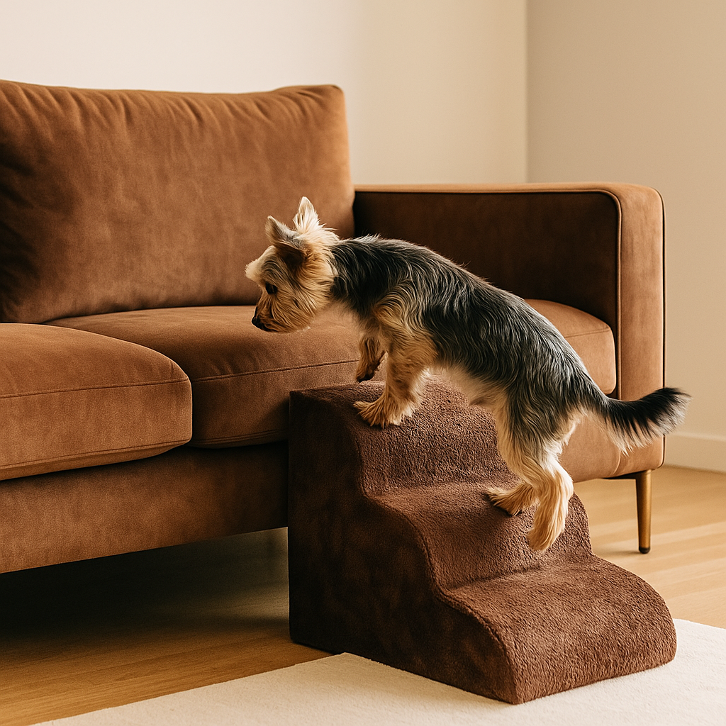 Escalera Rampa PetClimb Confort para Perros y Gatos – Acceso Seguro y Cómodo al Sofá y la Cama - Petnity Live